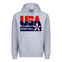 Heather Grey usa basketball Premium Hoodie - ArtChic