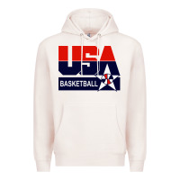 Pale Pink usa basketball Premium Hoodie - ArtChic