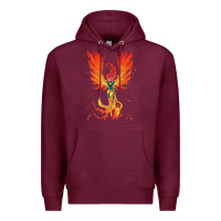Burgundy X-Men Jean Grey Phoenix Cosmic Flames Premium Hoodie - ArtChic