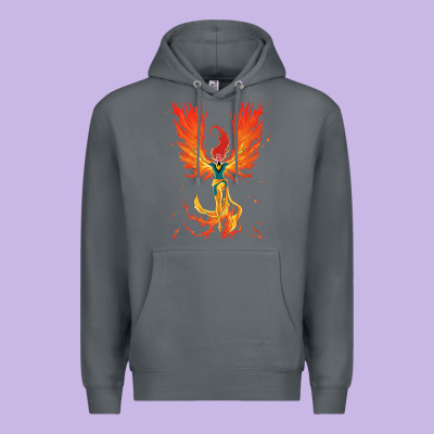 X-men Jean Grey Phoenix Cosmic Flames Premium Hoodie Designed By Artchic