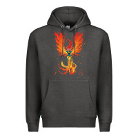Charcoal Heather X-Men Jean Grey Phoenix Cosmic Flames Premium Hoodie - ArtChic