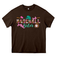 Chocolate Brown baseball sister Heavy Core Tee - BundleAndBundleShop