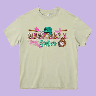 Baseball Sister Heavy Core Tee Designed By Bundleandbundleshop