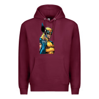 Burgundy wolverine 3 Premium Hoodie - ArtChic