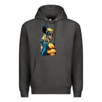 Charcoal Heather wolverine 3 Premium Hoodie - ArtChic
