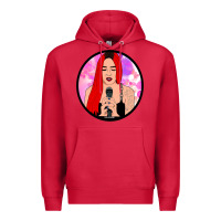 Cardinal red hair girl singing Premium Hoodie - ArtChic