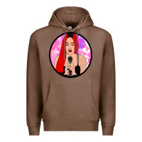 Chestnut red hair girl singing Premium Hoodie - ArtChic