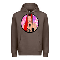 Coffee red hair girl singing Premium Hoodie - ArtChic