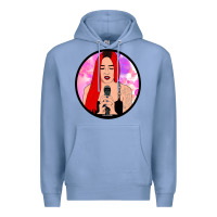 Colony Blue red hair girl singing Premium Hoodie - ArtChic