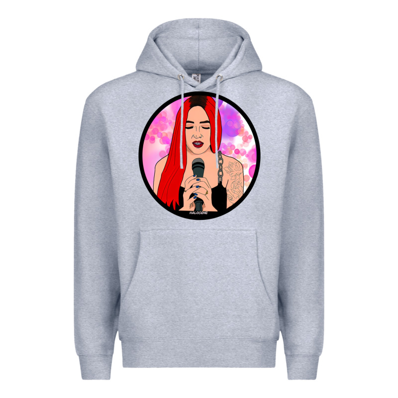 Red Hair Girl Singing Premium Hoodie by ArtChic | Teevron