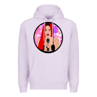 Lilac red hair girl singing Premium Hoodie - ArtChic