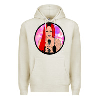 Oatmeal Heather red hair girl singing Premium Hoodie - ArtChic