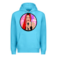 Ocean Blue red hair girl singing Premium Hoodie - ArtChic