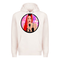 Pale Pink red hair girl singing Premium Hoodie - ArtChic
