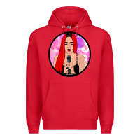 Red red hair girl singing Premium Hoodie - ArtChic