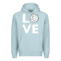 Blue Mist girls love volleyball Premium Hoodie - ArtChic