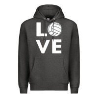 Charcoal Heather girls love volleyball Premium Hoodie - ArtChic
