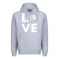 Heather Grey girls love volleyball Premium Hoodie - ArtChic