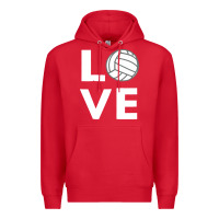 Red girls love volleyball Premium Hoodie - ArtChic