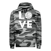 Slate Camo girls love volleyball Premium Hoodie - ArtChic
