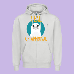 Seal Of Approval Zipper Hoodie Designed By Bettercallsaul