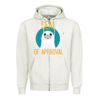 Oatmeal Heather Seal of Approval Zipper Hoodie - Bettercallsaul