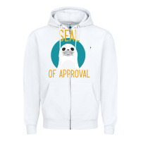 White Seal of Approval Zipper Hoodie - Bettercallsaul