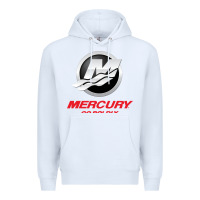 White Mercury Marine Outboard Boat Premium Hoodie - ArtChic