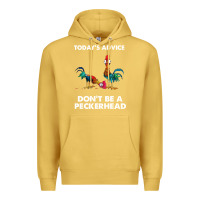 Antique Gold hei hei today's advice don't be a peckerhead Premium Hoodie - ArtChic