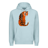 Blue Mist tiger Premium Hoodie - ArtChic