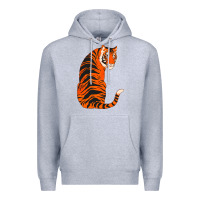 Heather Grey tiger Premium Hoodie - ArtChic
