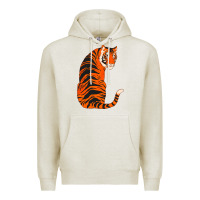 Oatmeal Heather tiger Premium Hoodie - ArtChic