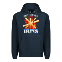 Navy hot cross buns t shirt Premium Hoodie - ArtChic