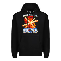 Black hot cross buns t shirt Premium Hoodie - ArtChic