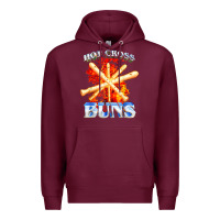 Burgundy hot cross buns t shirt Premium Hoodie - ArtChic