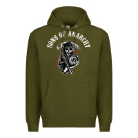 Army Green horror skull sons of anarchy Premium Hoodie - ArtChic