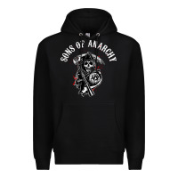 Black horror skull sons of anarchy Premium Hoodie - ArtChic
