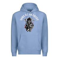 Colony Blue horror skull sons of anarchy Premium Hoodie - ArtChic