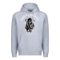 Heather Grey horror skull sons of anarchy Premium Hoodie - ArtChic