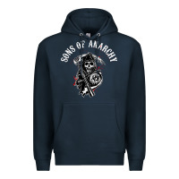Navy horror skull sons of anarchy Premium Hoodie - ArtChic