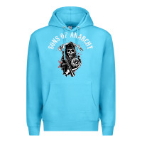 Ocean Blue horror skull sons of anarchy Premium Hoodie - ArtChic