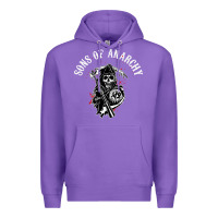 Purple horror skull sons of anarchy Premium Hoodie - ArtChic