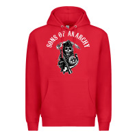 Red horror skull sons of anarchy Premium Hoodie - ArtChic