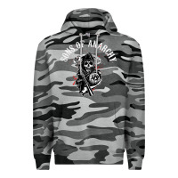 Slate Camo horror skull sons of anarchy Premium Hoodie - ArtChic