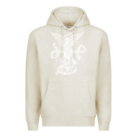 Oatmeal Heather st michael archangel catholic angel defend us Premium Hoodie - ArtChic