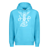 Ocean Blue st michael archangel catholic angel defend us Premium Hoodie - ArtChic