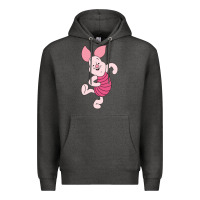 Charcoal Heather piglet Premium Hoodie - ArtChic