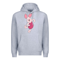 Heather Grey piglet Premium Hoodie - ArtChic