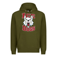 Army Green Fairbanks Ice Dogs Premium Hoodie - ArtChic