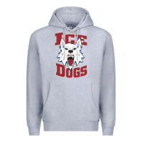 Heather Grey Fairbanks Ice Dogs Premium Hoodie - ArtChic